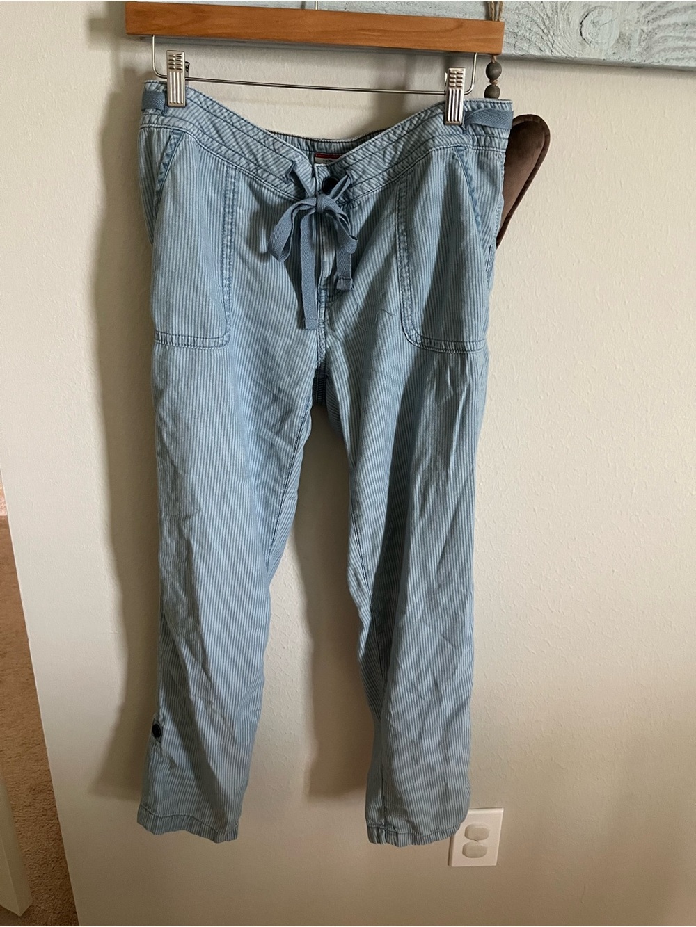 Tommy Hilfiger Light Blue Pinstripe Cargo Pants